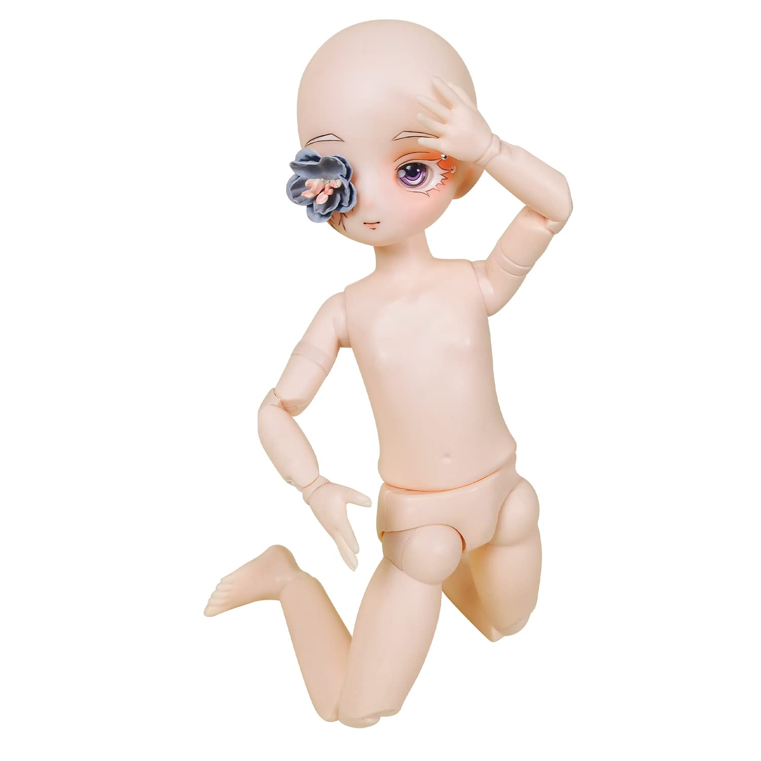 Proudoll1/6 BJD Doll 30cm - 12" Ball Jointed SD, 18 Move Joints Action Figure, PVC DIY Body, Customizable, Handmade Makeup (Mikaella)