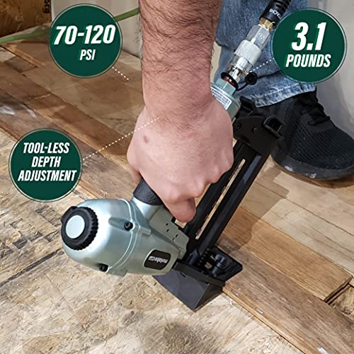 Metabo Hpt Flooring Stapler | 18 Gauge | 1/4” Crown Staples | 1/2” To 1-9/16” Length | Pneumatic | 5 Year Professional Warranty | N4004Ab #TOP1