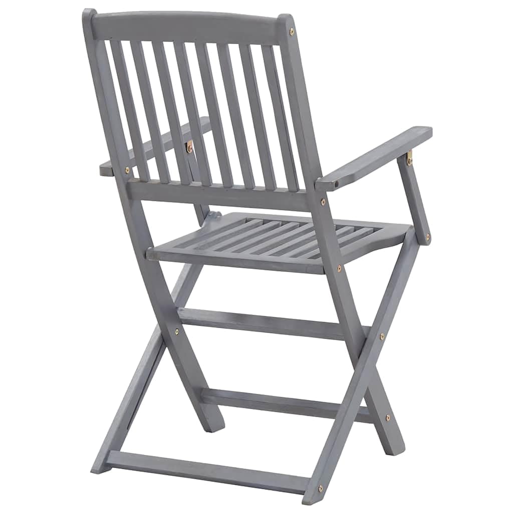 vidaXL Sedie da Giardino Pieghevoli Seggiole da Esterni Richiudibili Arredo da Giardino Mobile da Esterni 4 pz Legno Massello d'Acacia