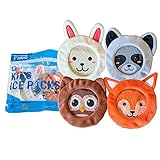 ICEWRAPS 4” Round Reusable Bead Gel Packs with Soft Cloth Cover - Hot Cold Boo Boo Pack for Kids...