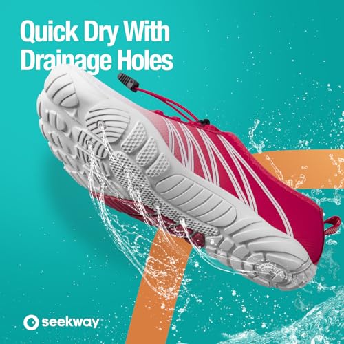 Image of SEEKWAY Mens Womens Water Shoes Quick-Dry Aqua Sock Barefoot Athletic Sports Shoes for Outdoor Beach Swim surf Walking Diving Boating Hiking Pool
