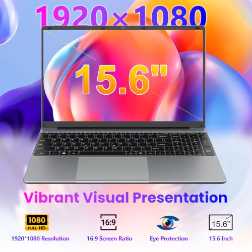Image of 15.6 inch FHD Laptops with AI Assistant Included, Quad-Core Processor
