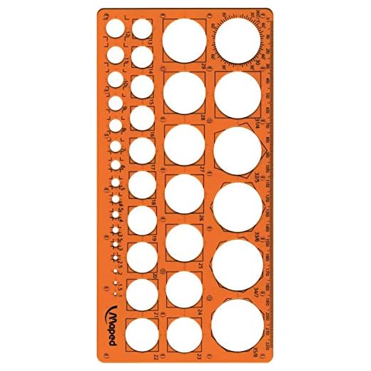 Maped M277620 - Trazador de Círculos de 1 a 35 mm, naranja