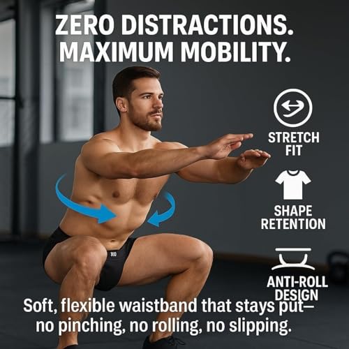 KNK Organic Cotton Jockstrap Gym Supporter – 3” Waistband, Soft & Durable3