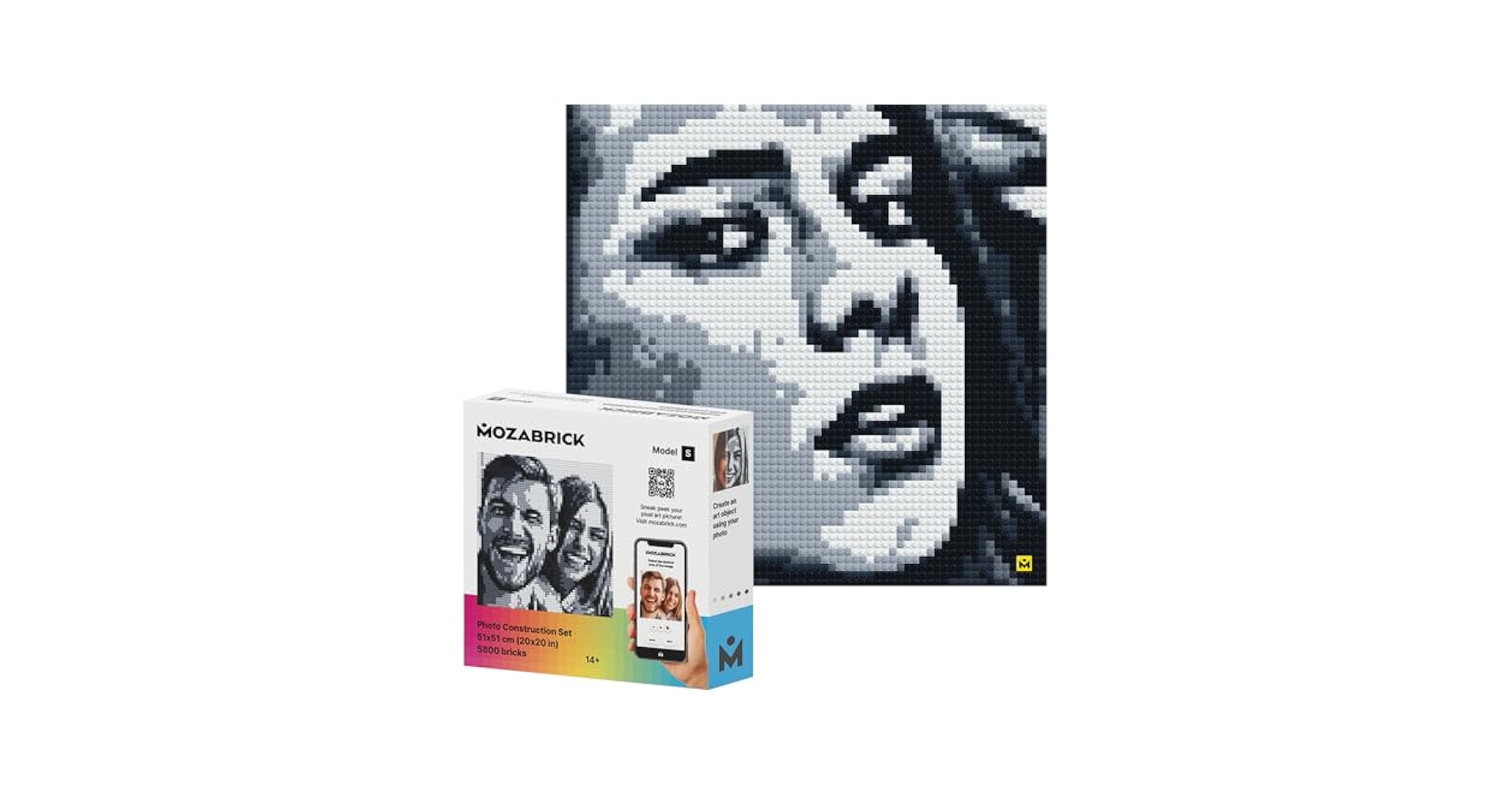 MOZABRICK★どれでも写真モザイク映画★　富山県在庫！ピックセルアート！ Amazon.com: MOZABRICK Photo Construction Set Model S