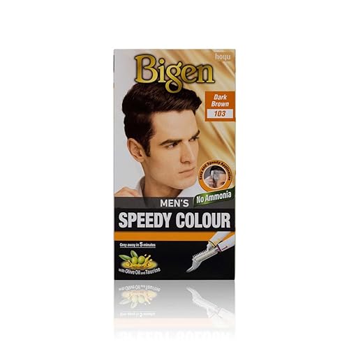 Bigen Color de cabello permanente Speedy para hombre castaño oscuro
