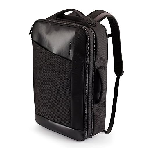 Slappa Pivot Checkpoint Friendly Convertible Laptop Backpack & Shoulder Bag, Fits up to 18.4-inch laptops. Black (SL-SBP-01)