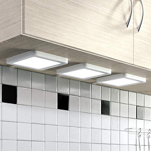 Preisvergleich Produktbild Lindby 3er Set LED Unterschrankleuchten (Unterbauleuchte) 'Antony' dimmbar (Modern) in Alu u.a. für Küche (3 flammig, A+, inkl. Leuchtmittel) - Unterbauleuchten, Küchenleuchte