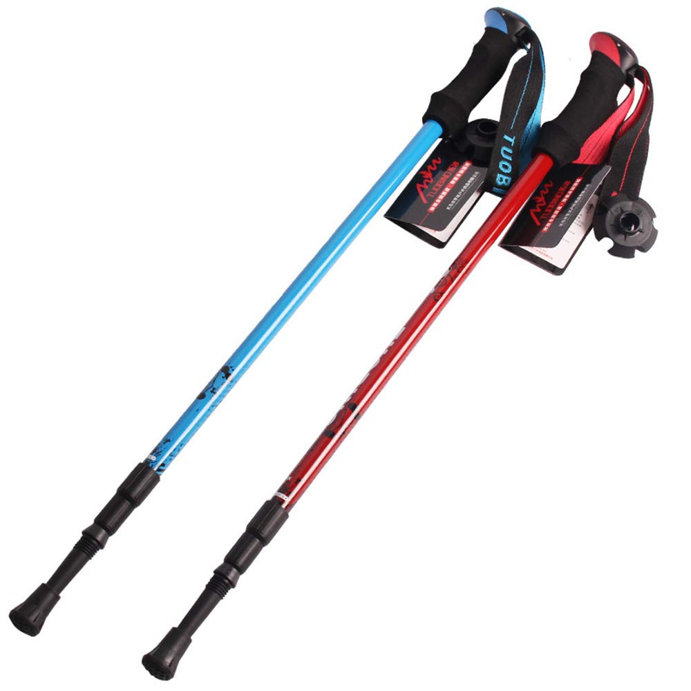 GSP Bâtons de randonnée 3 Sections Bâtons de Marche Nordique 135cm Camping en Plein air en Fibre de Carbone/Randonnée Voyager à Pied