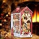 Weihnachten Mini Haus DIY Miniatur Haus Kit mit Möbeln, Navidad DIY Book Nook Kit, Puppenhaus Miniatur mit Möbeln