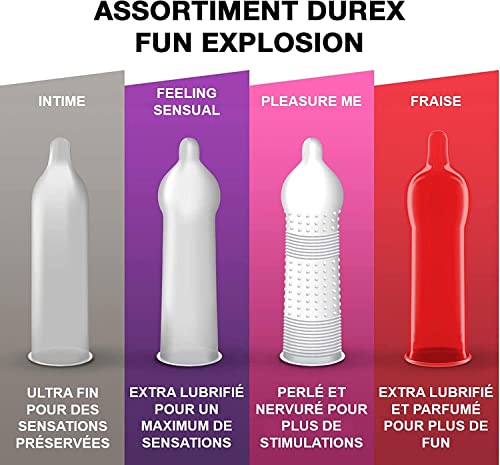 Durex Coffret Plaisir 40 préservatifs et 2 gels de massage
