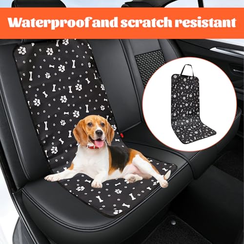 Eophmi 1 Pcs Dog Front Car Seat Cover for Dogs,Waterproof Dog Car Seat Cover Front Passenger,Dog Car Seat Protector,Car Dog Seat Cover for Pet Universal Fits Cars Trucks and Suvs (Black) - Image 5