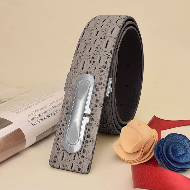 Generic3.4cm luxury letter g belt men designer Genuines leather belt brand Waist Strap male cowhide gray ceinture homme (Gray ilver 2, 115CM)