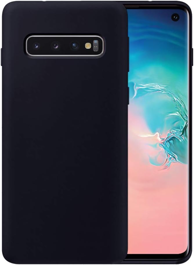 SCZW Liquid Silicone Phone Case for Samsung Galaxy S10 /Full Body Protection/Shockproof/Gel Rubber/Cover Case Drop Protection Darkblue