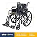 Drive Medical SSP220DDA-SF Silver Sport 2 Lightweight Folding Wheelchair, Black