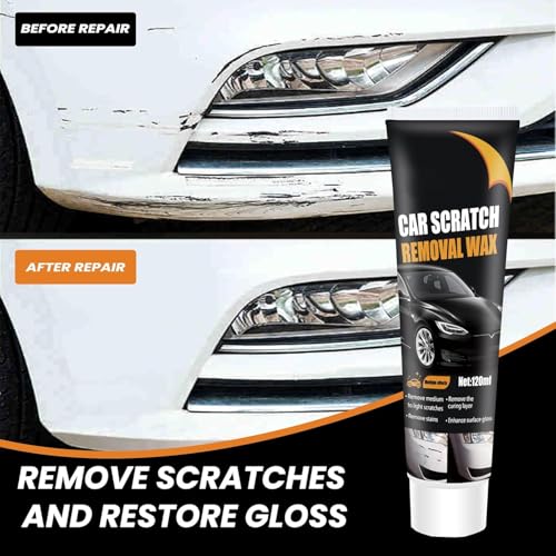 Cera para quitar rayones de auto, kit con esponja y paño miniatura 4