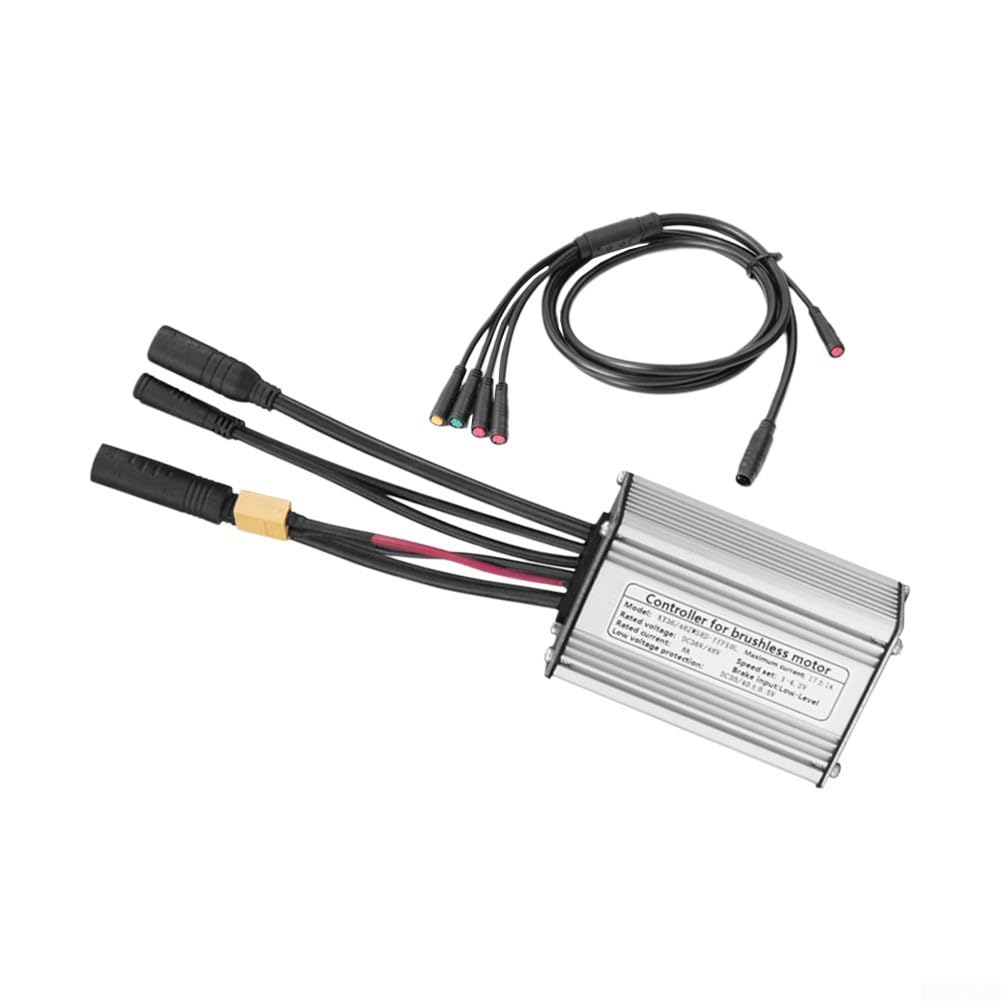 Contrôleur sans balais pour vélo électrique 36 V/48 V 17 A 350 W en alliage d'aluminium étanche avec câble 1T5 pour pièces KT Accessoires de vélo électrique