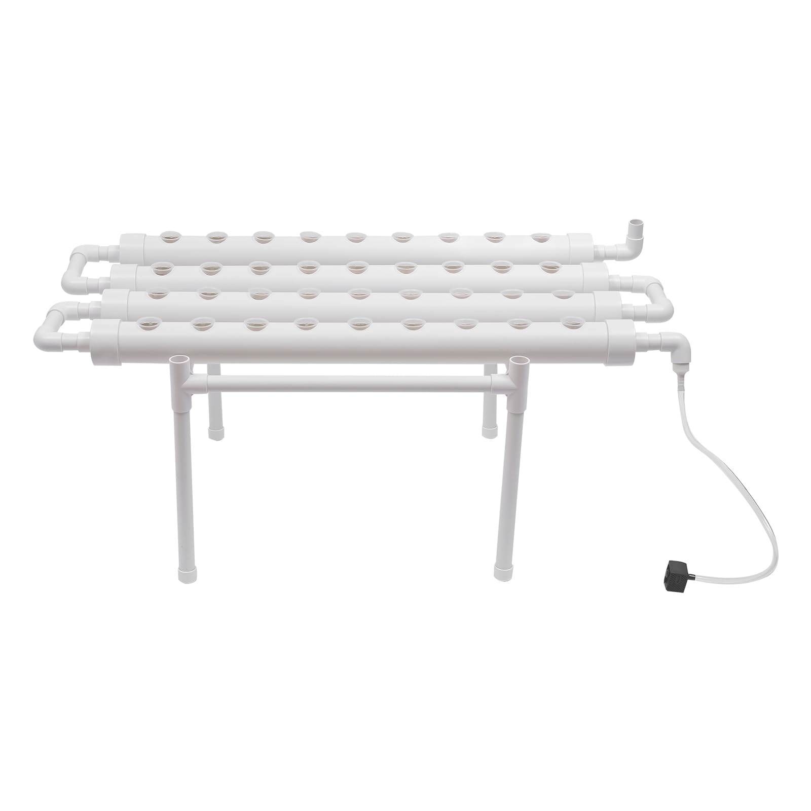 Kit de cultivo hidropónico, 36 ubicaciones, 4 tubos, equipo de plantación hidropónica, sistema de cultivo hidropónico con cestas de cultivo y bomba de agua para casa, balcón, jardín, verduras
