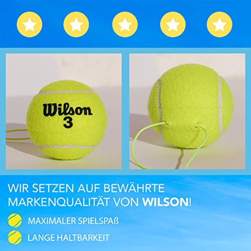 MOVEMATE® 2er Set Wilson Tennisball mit Schnur | Ersatzball | Tennis Trainer