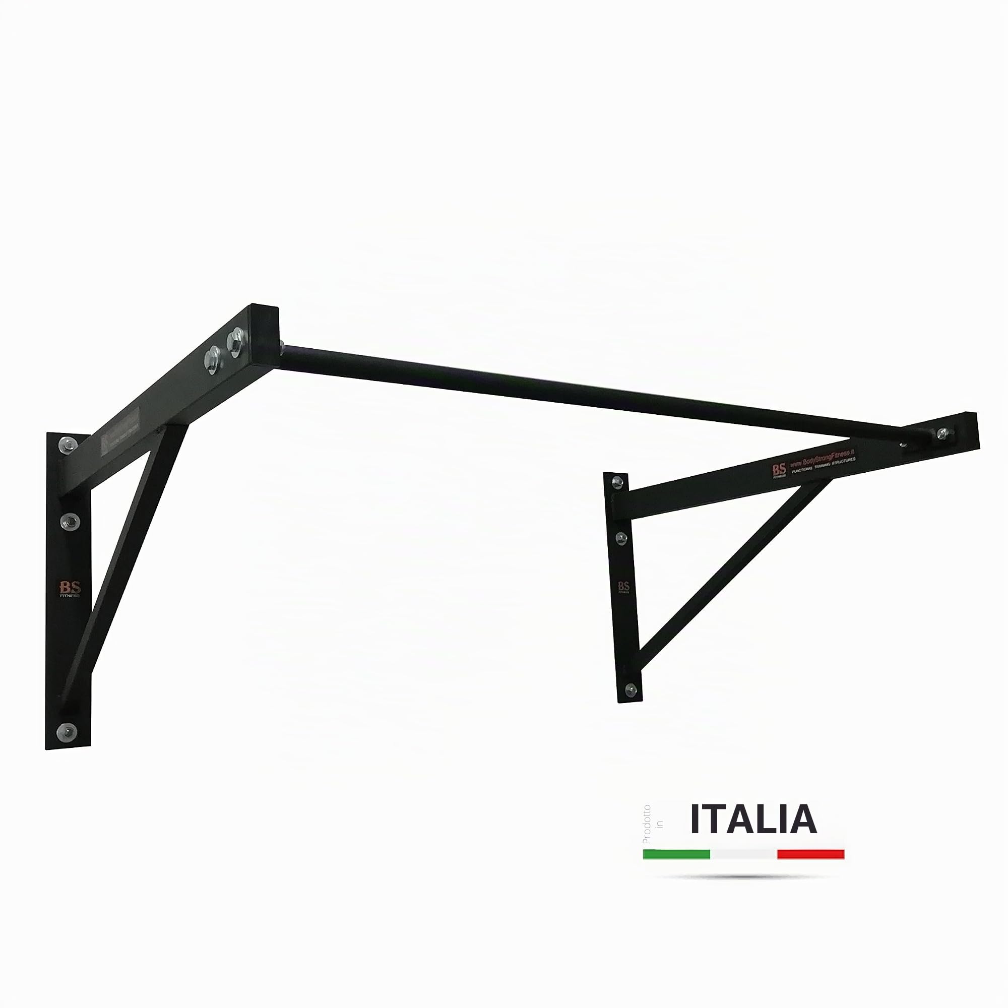 Barra per trazioni +Kit Fissaggio Muro-Muscle Up & Pull Up-Bicipiti-Fitness & Body Building