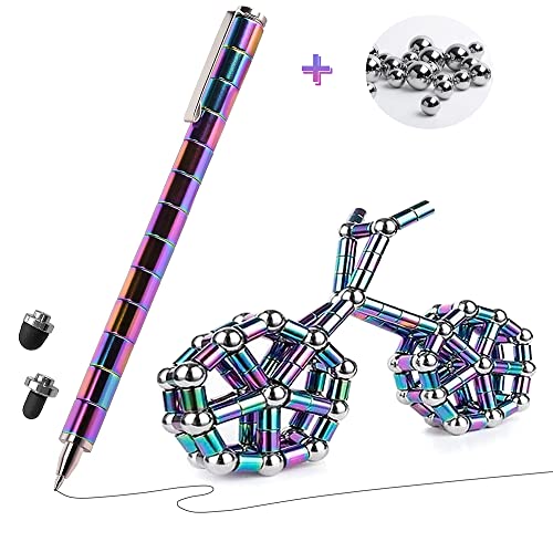 BIGGER SIZE MORE FUN - Magnet Fidget Pen, Toy Magnet Pen, Magnetic Metal Fidget Pen, Eliminate Pressure Fidget Gadgets, Adult and Children Stress Relief Creative Magnetic Pen, Gift for Kids or Friends
