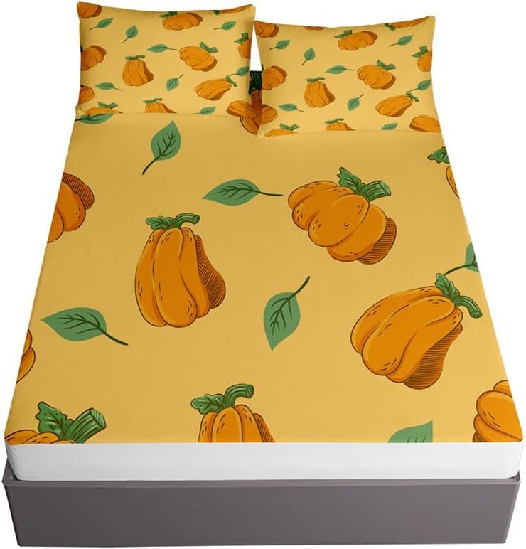TACOKI Sabanas Bajeras 150x190 Otoño Sábanas Bajeras Otoño Ajustable Suave y Cómoda Sabana Bolsillo Profundo 30 cm, para Grueso Colchón, Sabanas Cama 150 d2195
