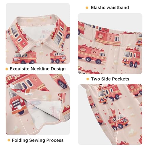 Image of Boccsty Red Strawberry Boy Summer Shorts Sets Hawaiian Toddler Boys T-Shirt & Pants 2 Pcs 3T-10T
