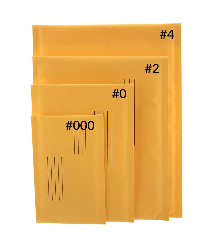 Kraft Bubble Mailers 6x9.25 Inches - Self Seal Padded Envelopes 4 Pack
