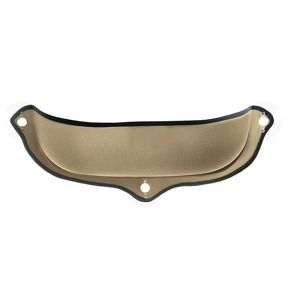 Katzenhängematte Khaki Cat Hängematte Cat Barsch Fenster Sitz Saugnäpfe Platzsparende Haustier Ruhesitz Soft Schaukelbett Sonnenbad 2St