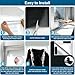 Oxford Fabric Blackout Door Curtain Portable, Freely DIY Cut Curtain with 99% Blackout (Black)