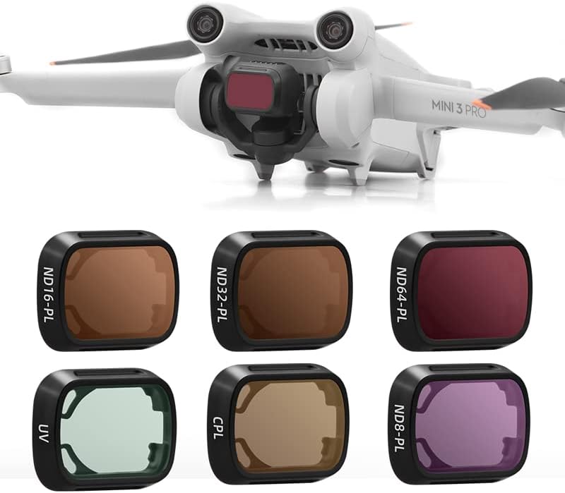 Miniatura 1 de Juego de 6 filtros ND para DJI Mini3  Mini 3 Pro, para luz diurna brillante y soleada, vidrio HD multicapa, revestimiento de 32 capas de vidrio