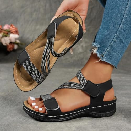 2025 Summer Orthopedic Sandal Diabetic Walking, Women's Summer Fisherman Sandals, Adjustable Ankle Strap Open-Toe4