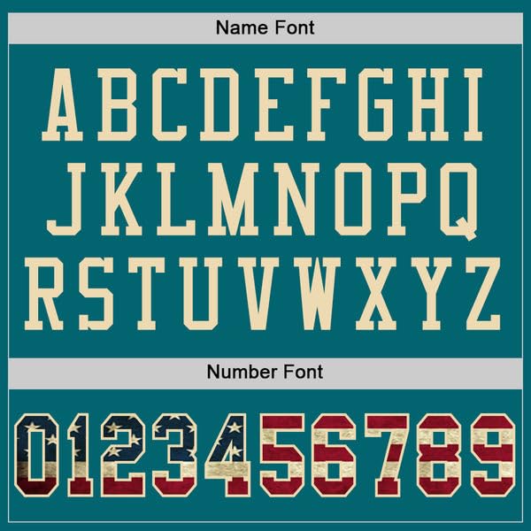 Personalized Football Jersey, Custom Football Jersey, Teal Vintage USA Flag-City Cream Mesh Football Jersey, Football Jerseys for Men, Personalized Football, Football Jerseys, Personalized Jersey