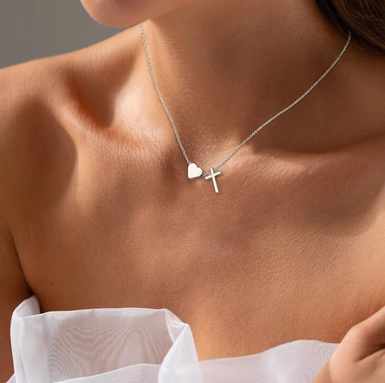 Cadeau de confirmation collier coeur chrétien pour adolescente - 3