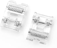 Vista 3 de 2 Pieces Roller and Non-Stick Zigzag Teflon Sewing Machine Presser Foot - Fits for All Low Shank Snap-On Singer, Brother, Babylock, Janome