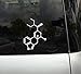 LSD - Psychedelic Drug Acid - Chemical Compound Skeletal Formula - 6" White Vinyl Decal for Car Windows and Laptops