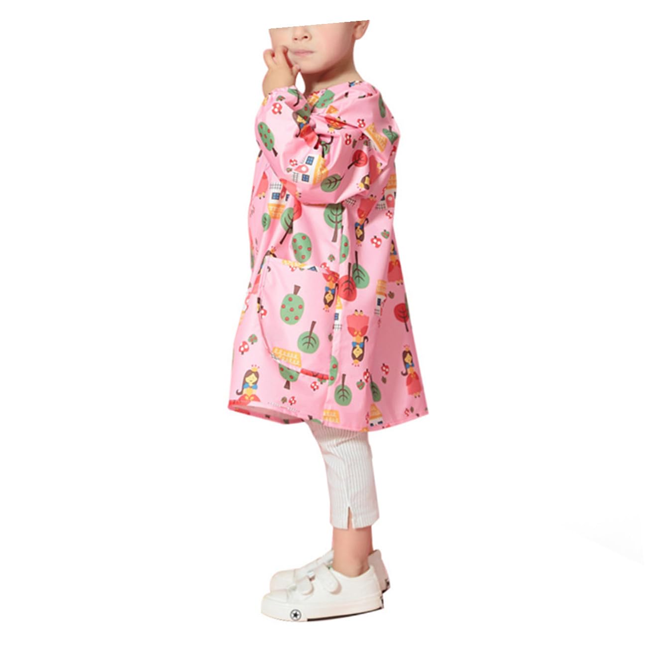 Tablier de Peinture Taille S Imperméable pour Garçon et Filles en Polyester Rose Réutilisable Confortable et Protecteur pour Dessin et Peinture