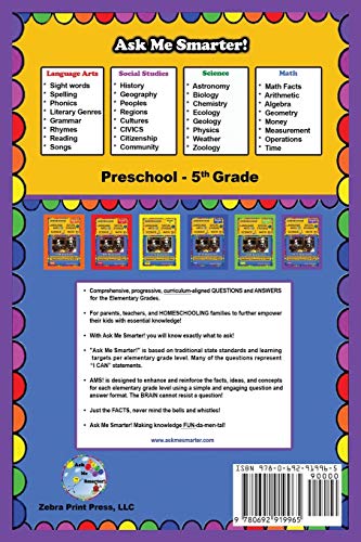 Ask Me Smarter! Language Arts, Social Studies, Science, and Math - Grade 5: Comprehensive, Curriculum-aligned Questions and Answers for 5th Grade - Image 2