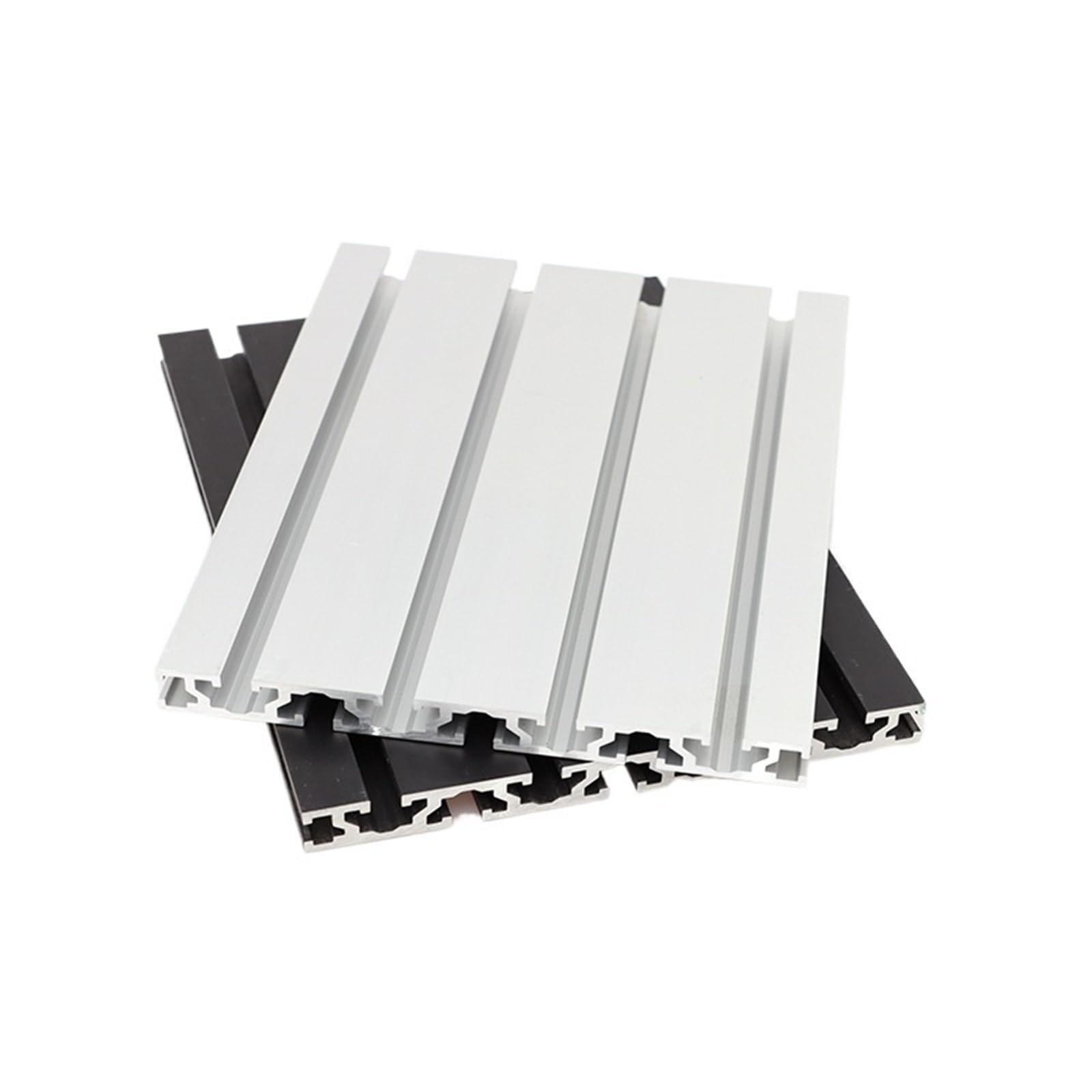 GTPBAO 15180 Telaio for guida lineare in alluminio anodizzato estruso 15x180mm Profilo for linee di assemblaggio Recinzione industriale Binario estruso(Silver,400mm long)