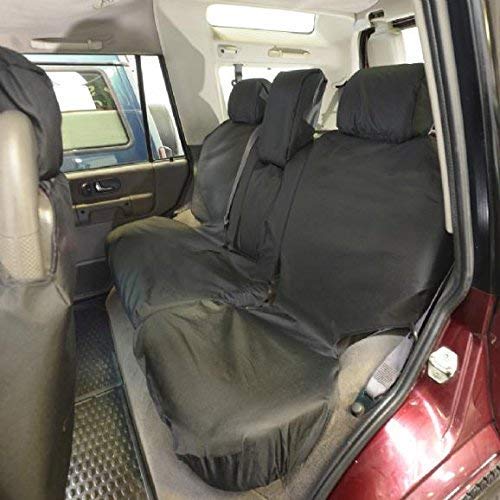 UK Custom Covers SC138B Coprisedili Posteriori Impermeabili Per Nissan Navara Double Cab (2002-2016) | Nero, Heavy Duty