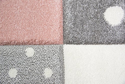 Kindertapijt speelkleed kinderkamer babykleed met hart ster in roze wit grijs Größe 80x150 cm - Afbeelding 6