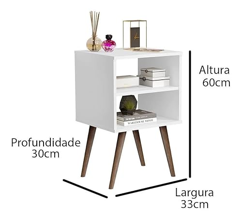 Mesa de cabeceira Jb Bechara 1515 - Clan - TuttiCasa cor:Branco