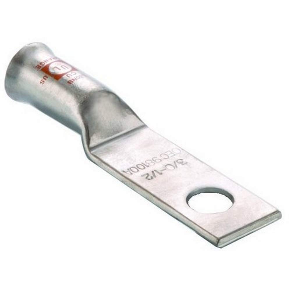 Morris 94670 Copper Flex Cable Long Barrel 1 Hole Compression Lugs 3/0 Awg 3/8 Stud, 1-Pack