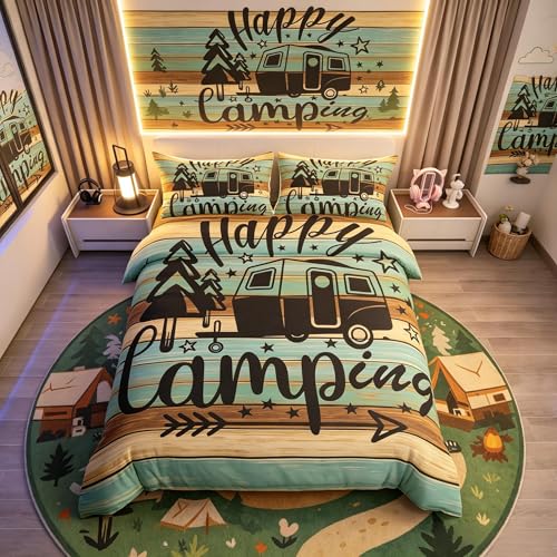 Juego de ropa de cama de funda de edredón