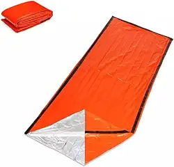 Saco de Dormir de Emergência, Térmico Impermeável, Laranja, para Camping, Escalada e Caminhadas