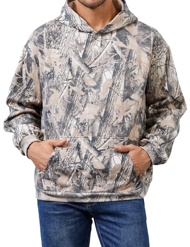 Men's Camo Hoodies Oversized Fleece Pullover Hooded Sweatshirt Vintage Mens Hoodies Pullover Sweatshirts With Pockets