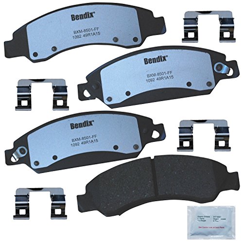 Image of Bendix Fleet Metlok PBD1092 Semi-Metallic Front Brake Pads for Select Models Cadillac Escalade,Escalade ESV,EXT,Chevrolet Avalanche,Silverado 1500,1500 Classic,Suburban Tahoe,GMC Sierra Yukon,Yukon XL