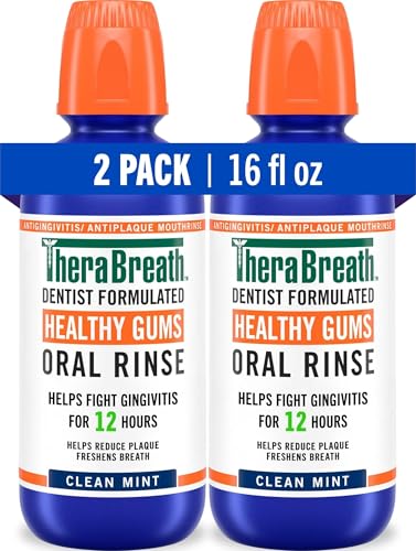 TheraBreath Healthy Gums Oral Rinse, Clean Mint...
