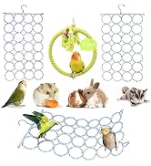 Sysmashing 3 Pack Swing Hanging Toys,Bird Climbing Rope Net Ladders Small Medium Pet Activity Toy...