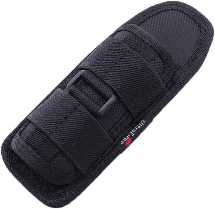 Uonlytech 2 Pack Portable Nylon Flashlight Pouch Carrying Case with Belt Clip for Mini Led Flashlight Holster Outdoor Hiking Camping